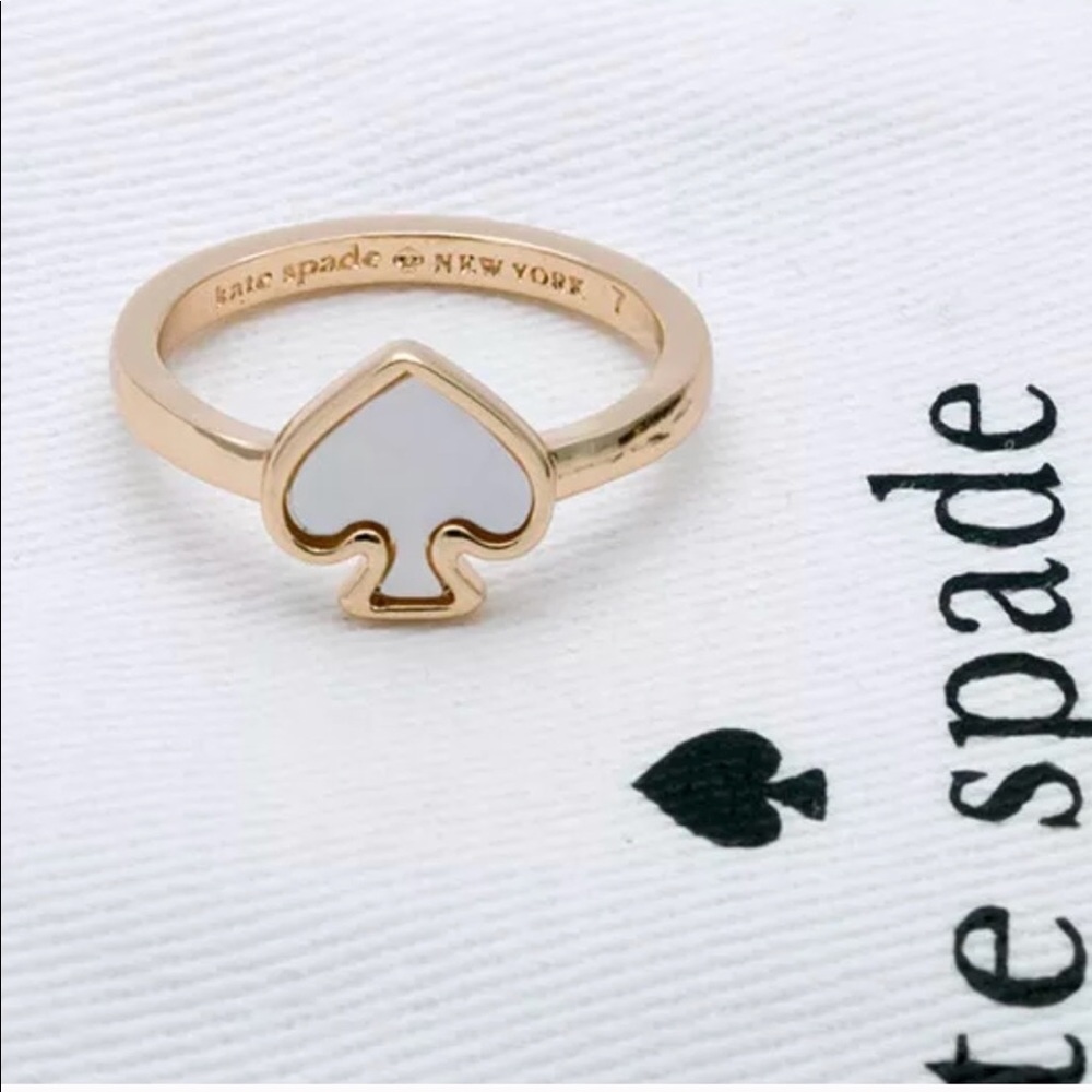 Kate Spade Mother of Pearl Ring Size 7 NWOT - Picture 2 of 4